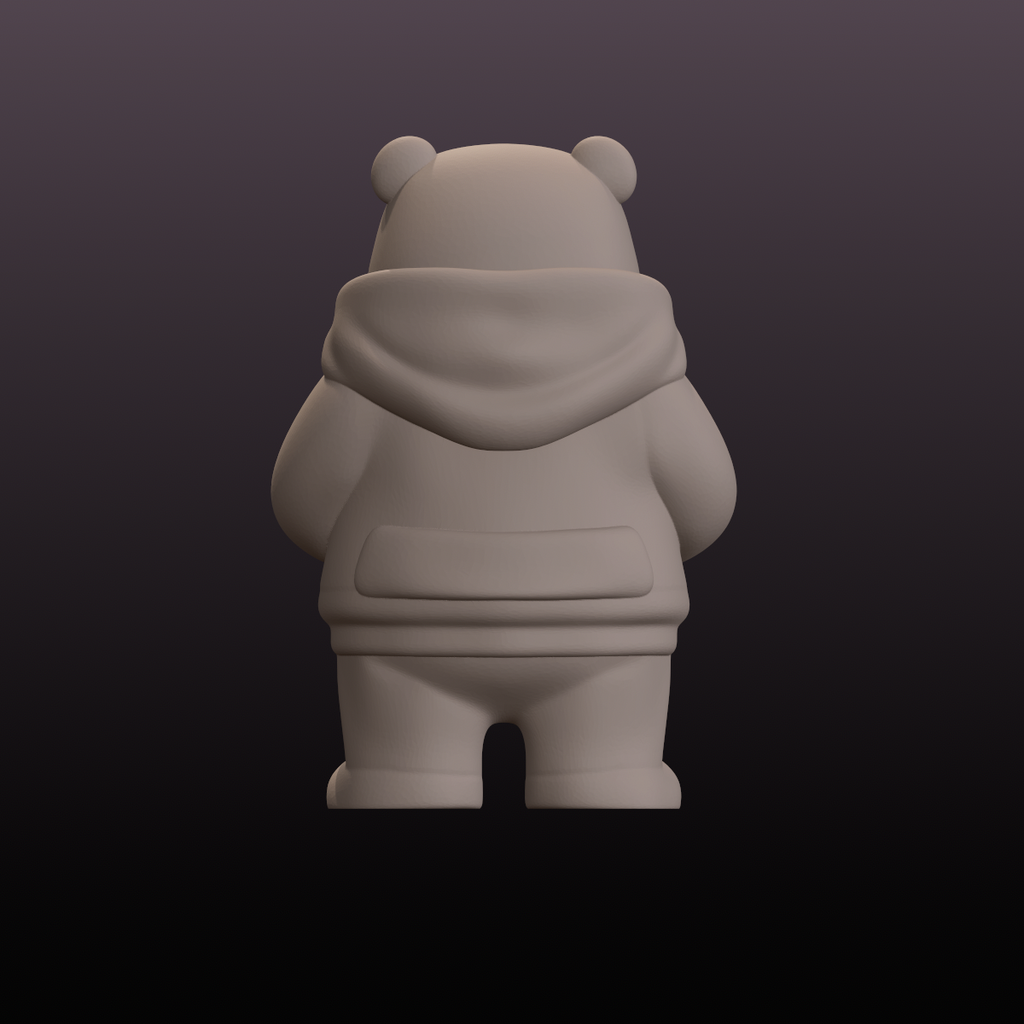 Bear Hoodie STL File | Cute Standing Teddy Bear 3D Print Model