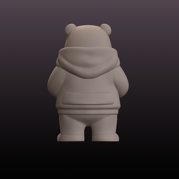 Bear Hoodie STL File | Cute Standing Teddy Bear 3D Print Model