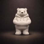 Bear Hoodie STL File | Cute Standing Teddy Bear 3D Print Model