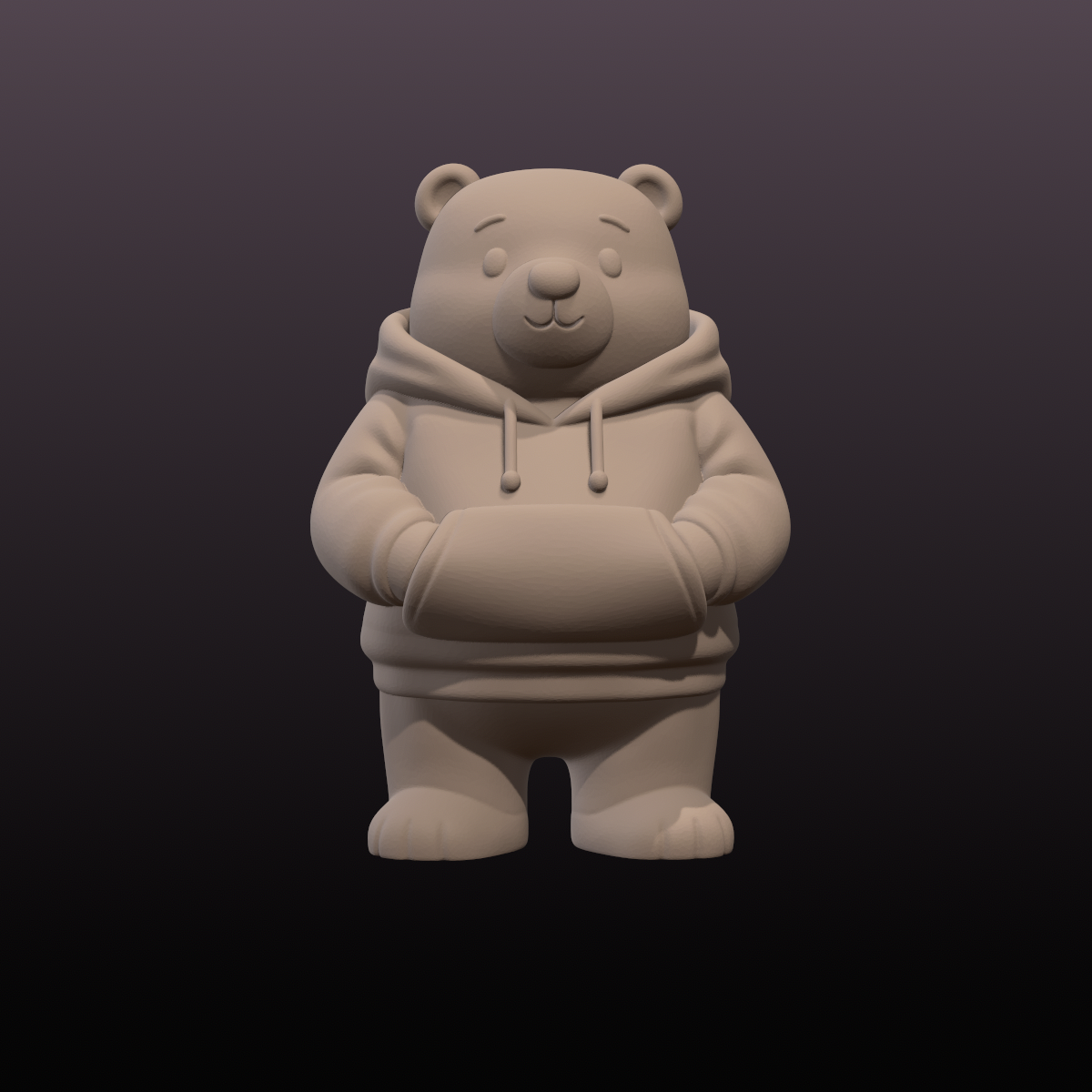 Bear Hoodie STL File | Cute Standing Teddy Bear 3D Print Model