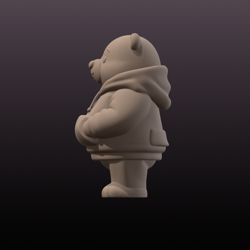 Bear Hoodie STL File | Cute Standing Teddy Bear 3D Print Model