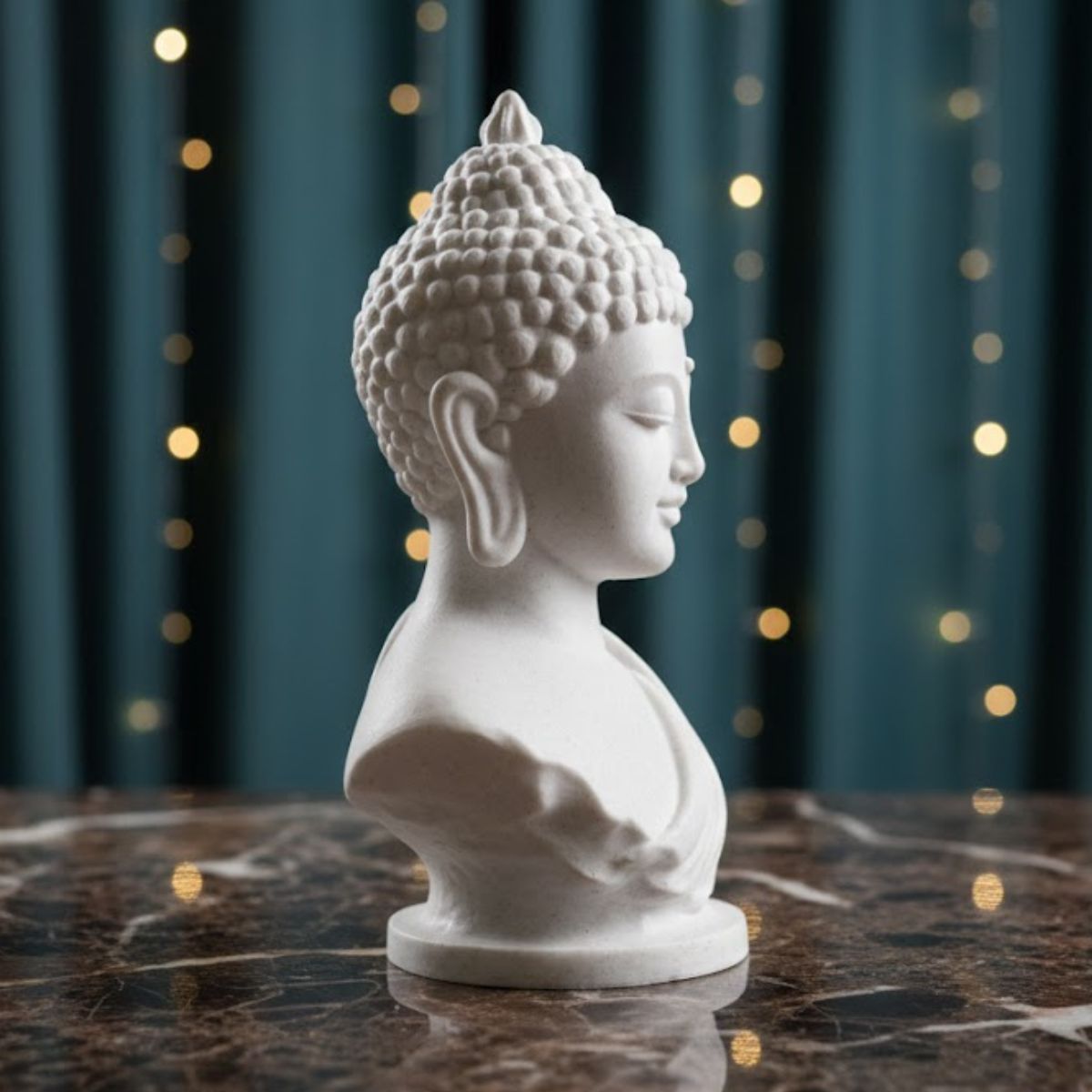 Siddhartha Gautama Buddha Bust - Zen Meditation Statue - Premium Marble Finish Decor Secondary image