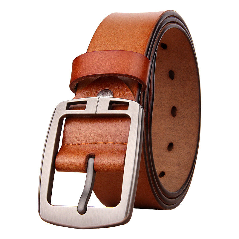 Men’s Retro Cowhide Leather Belt | Vintage Style