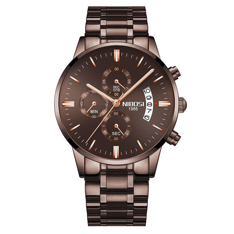 Men's Chronograph Business Watch – Luxury Analog Quartz Waterproof