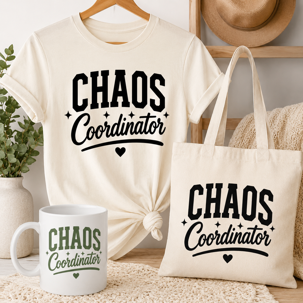 Chaos Coordinator SVG Cut File – Cricut HTV Apparel Design