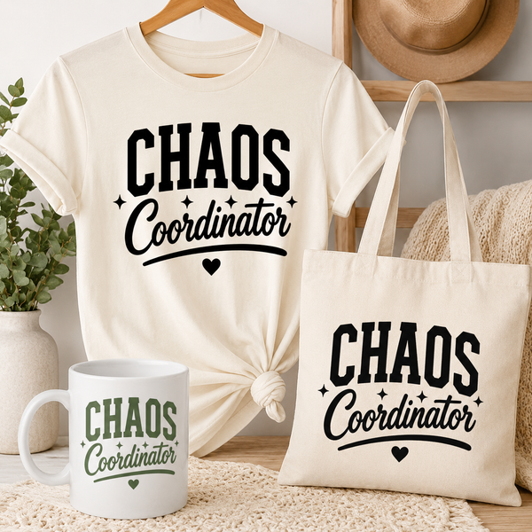 Chaos Coordinator SVG Cut File – Cricut HTV Apparel Design