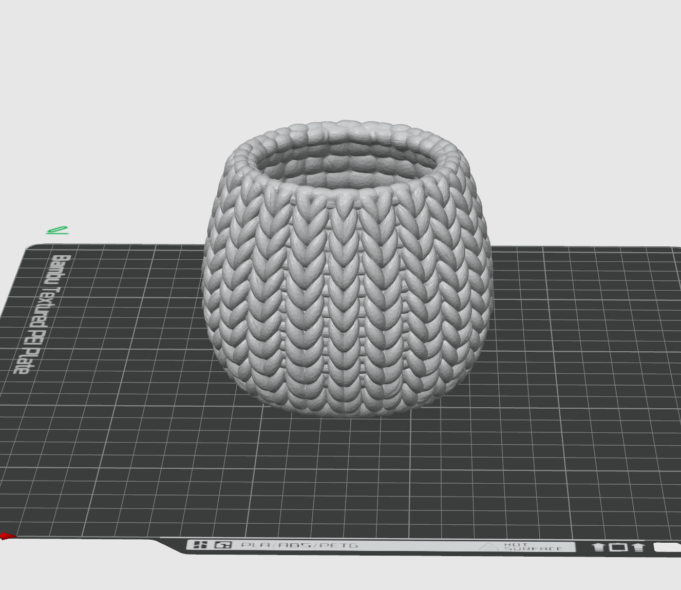 Chunky Knit Planter STL | Cozy Woven Basket Decor 3D Print File
