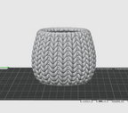 Chunky Knit Planter STL | Cozy Woven Basket Decor 3D Print File