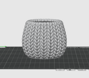 Chunky Knit Planter STL | Cozy Woven Basket Decor 3D Print File