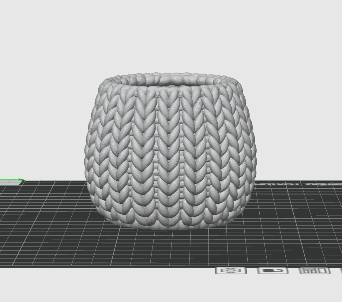 Chunky Knit Planter STL | Cozy Woven Basket Decor 3D Print File