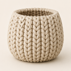 Chunky Knit Planter STL | Cozy Woven Basket Decor 3D Print File