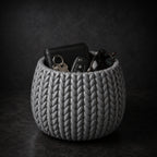 Chunky Knit Planter STL | Cozy Woven Basket Decor 3D Print File
