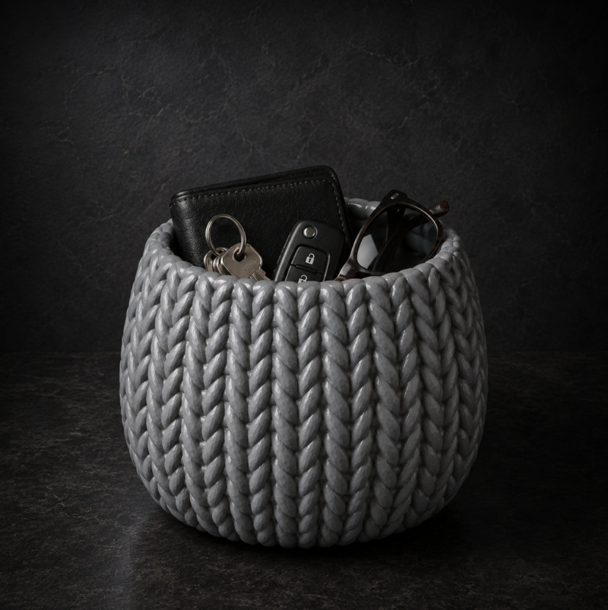 Chunky Knit Planter STL | Cozy Woven Basket Decor 3D Print File