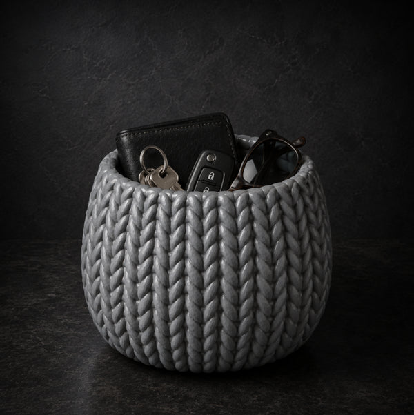 Chunky Knit Planter STL | Cozy Woven Basket Decor 3D Print File