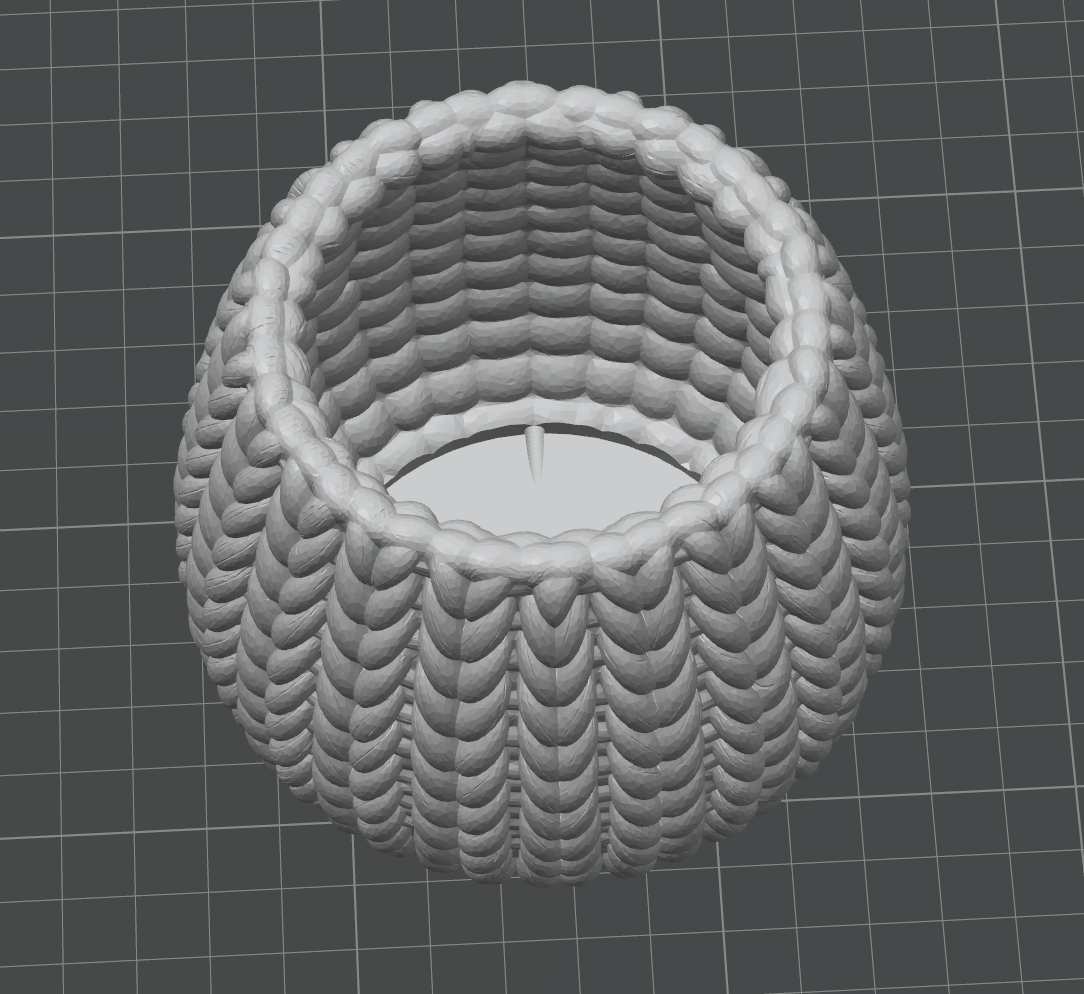 Chunky Knit Planter STL | Cozy Woven Basket Decor 3D Print File