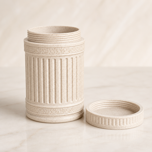 Classical Column Desk Organizer STL | Decorative Lidded Jar 3D Print File