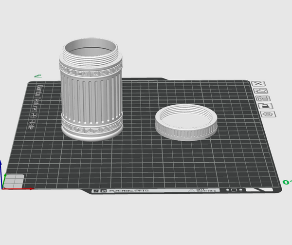 Classical Column Desk Organizer STL | Decorative Lidded Jar 3D Print File