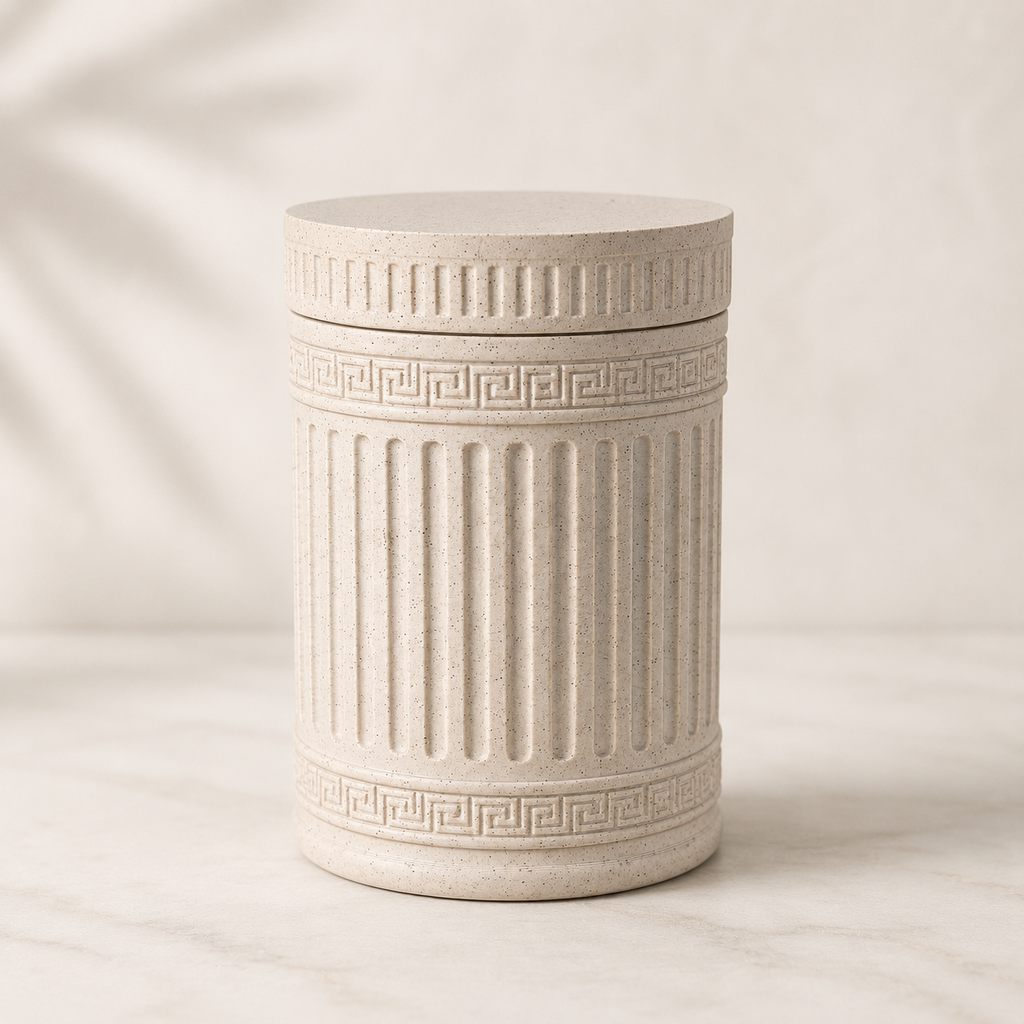 Classical Column Desk Organizer STL | Decorative Lidded Jar 3D Print File
