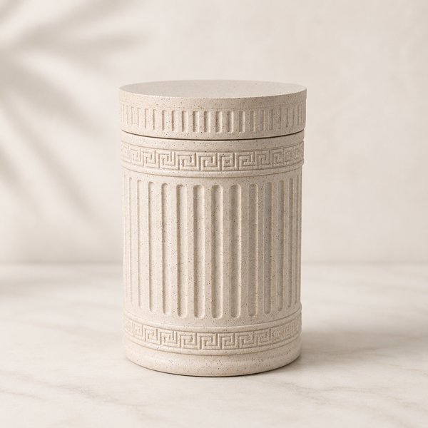 Classical Column Desk Organizer STL | Decorative Lidded Jar 3D Print File