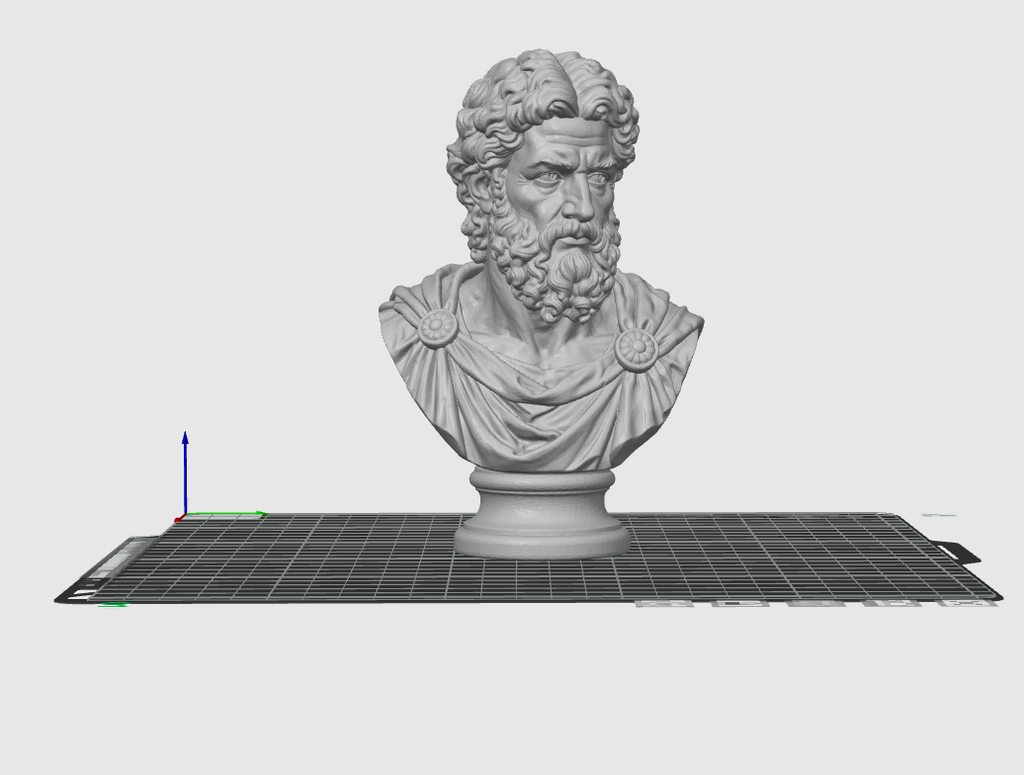 Classical Philosopher Bust STL – Roman Marble Sculpture 3D Print File