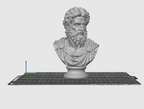 Classical Philosopher Bust STL – Roman Marble Sculpture 3D Print File