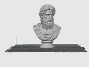 Classical Philosopher Bust STL – Roman Marble Sculpture 3D Print File