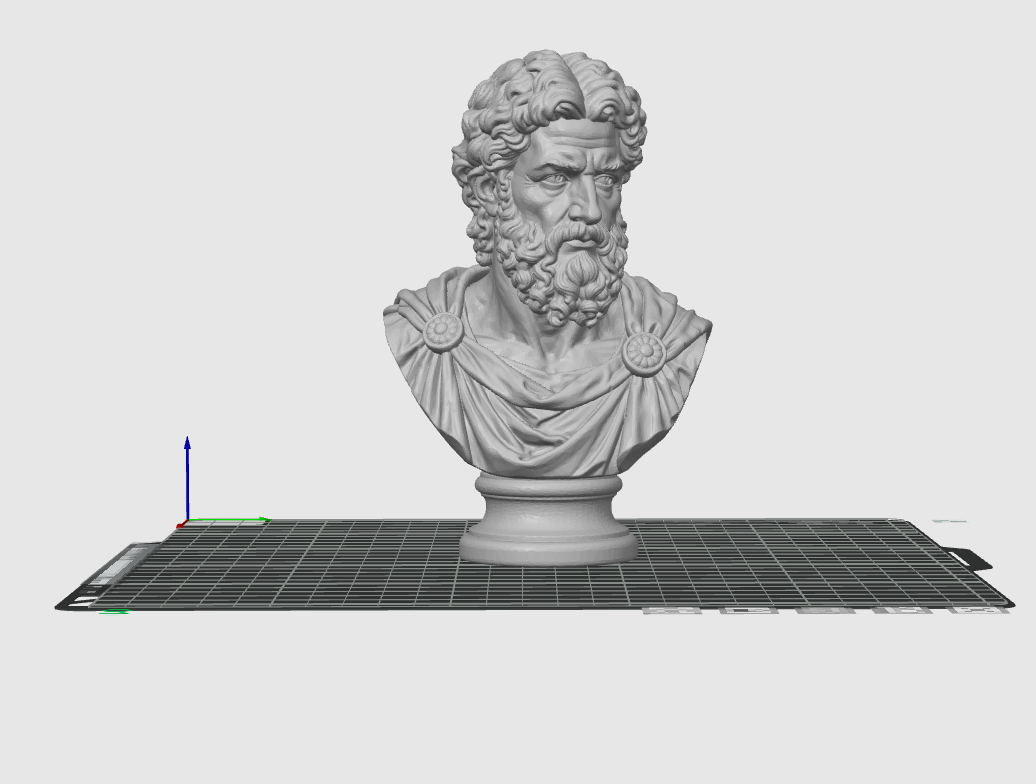 Classical Philosopher Bust STL – Roman Marble Sculpture 3D Print File