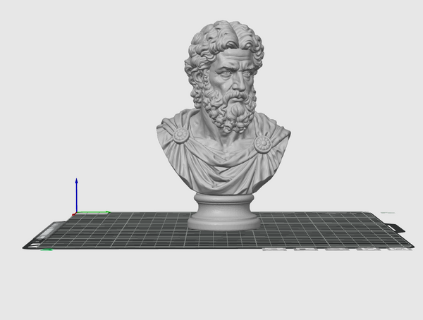 Classical Philosopher Bust STL – Roman Marble Sculpture 3D Print File
