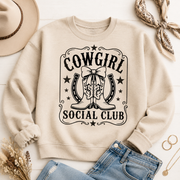Cowgirl Social Club SVG Cut File | Western Boots Cricut Shirt Design PNG