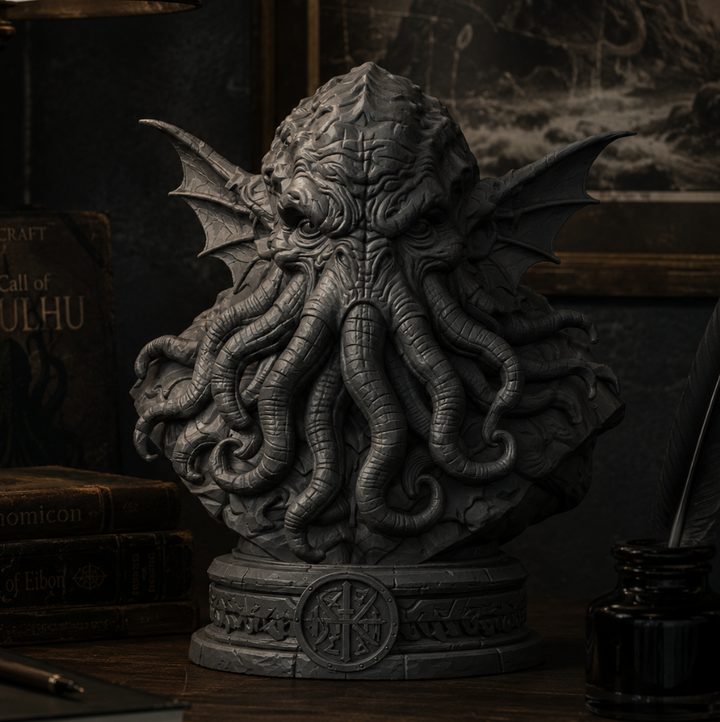 Cthulhu Bust STL – Lovecraft Horror Sculpture 3D Print File