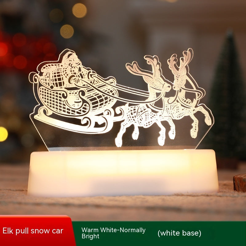 3D Acrylic LED Night Light | Christmas & Valentine’s Decorative Lamp