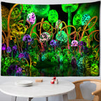 Dream Mushroom” Boho Tapestry Rug | Psychedelic Wall, Beach & Yoga Décor