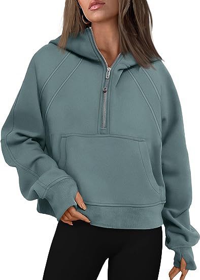 Women’s Zip-Up Hoodie Sweatshirt with Pockets – Loose Fit Sports Pullover