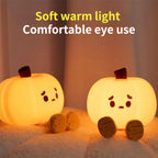 Silicone Pumpkin Night Light | Rechargeable Halloween Bedside Lamp