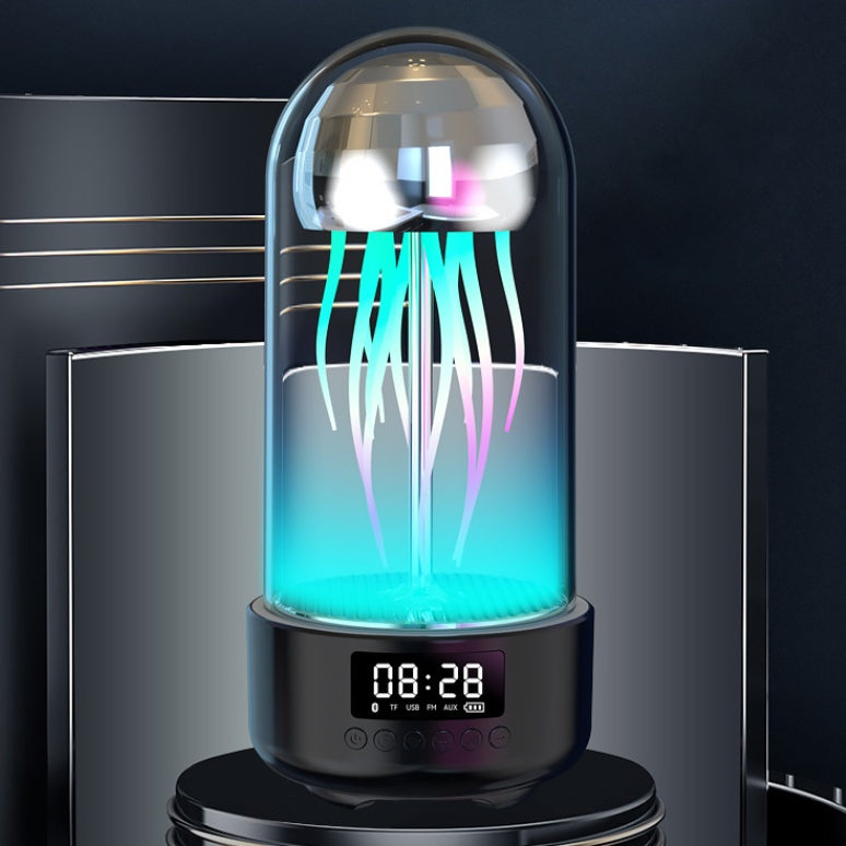 3-in-1 Jellyfish Lamp Clock + Bluetooth Speaker | Colorful Ambient Light