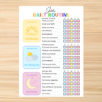 Editable Kids Routine Chart Canva Template Bundle | Morning Evening Daily Routine Printable