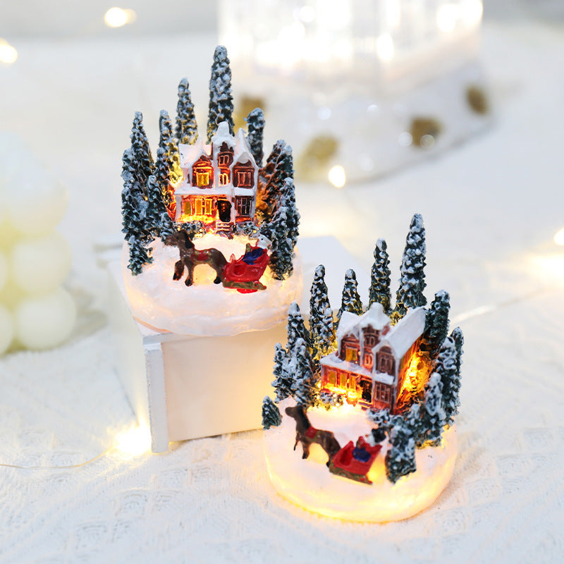 Christmas Resin House Ornament | Mini Festive Home Décor Gift