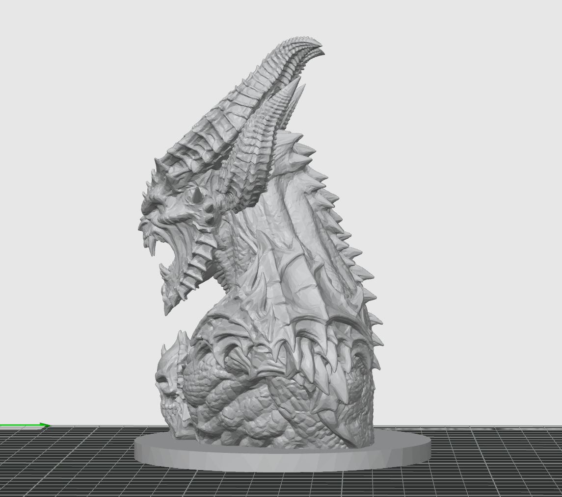 Infernal Demon Bust STL – Highly Detailed Fantasy Sculpture 3D Print File