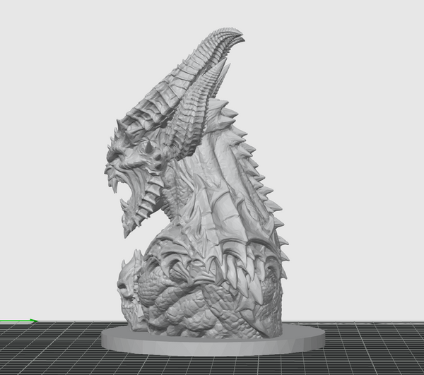 Infernal Demon Bust STL – Highly Detailed Fantasy Sculpture 3D Print File