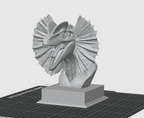 Dilophosaurus Bust STL – Jurassic Dinosaur Sculpture for 3D Printing