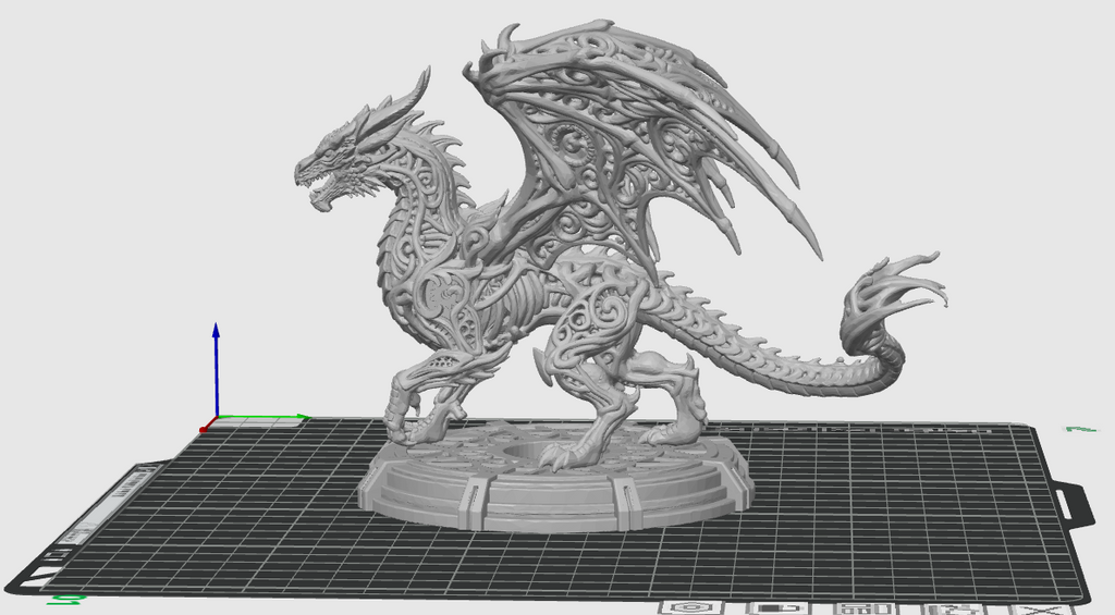 Ornate Fantasy Dragon – STL File for 3D Printing