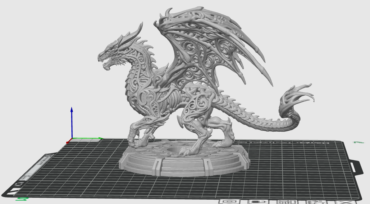 Ornate Fantasy Dragon – STL File for 3D Printing