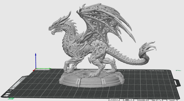 Ornate Fantasy Dragon – STL File for 3D Printing