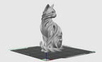 Geometric Feline Spirit STL – High-Detail Modern Cat Sculpture