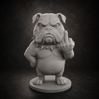 Funny Bulldog Middle Finger STL File – Angry Bulldog Statue for 3D Printing