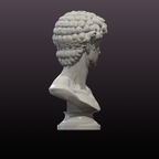 David Bust STL File Classical Sculpture Statue 3D Print Model Decor