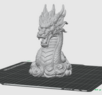 Japanese Dragon Bust STL File – Oriental Dragon Sculpture for 3D Printing