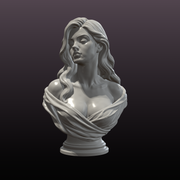 Elegant Woman Bust STL Classical Female Sculpture 3D Print File