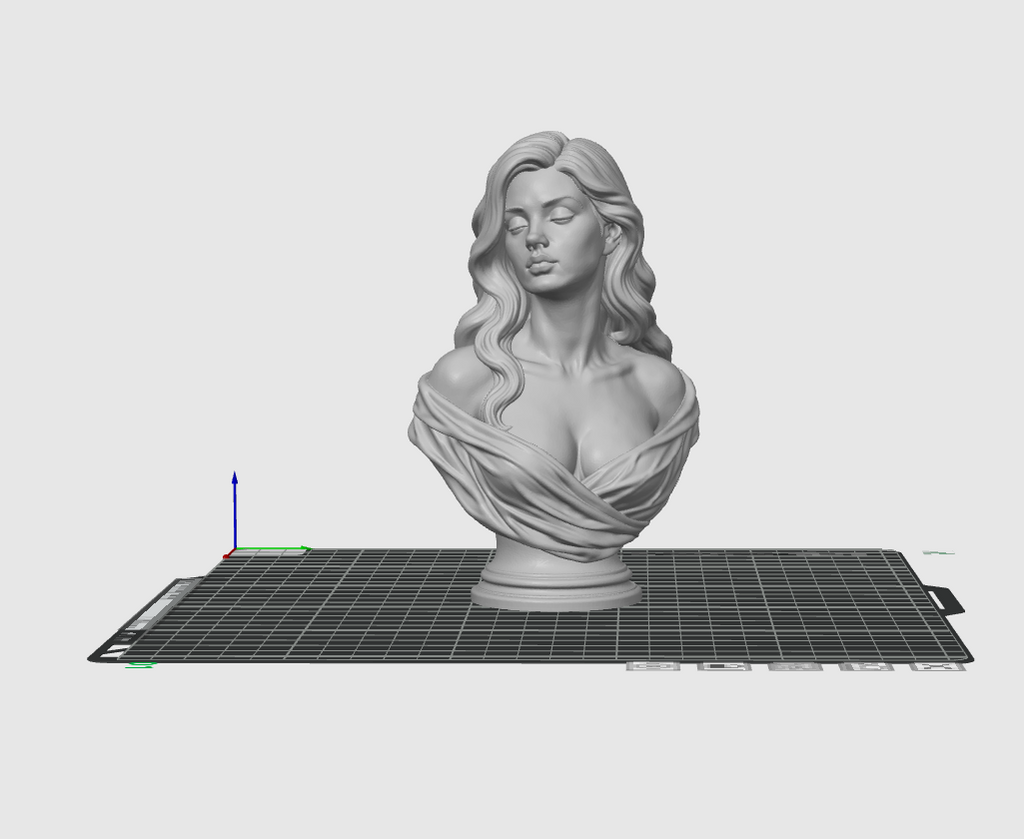 Elegant Woman Bust STL Classical Female Sculpture 3D Print File