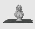 Elegant Woman Bust STL Classical Female Sculpture 3D Print File